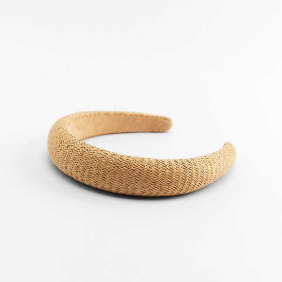🌹NWT. Zara Natural Woven Quilted Headband. - Picture 4 of 5